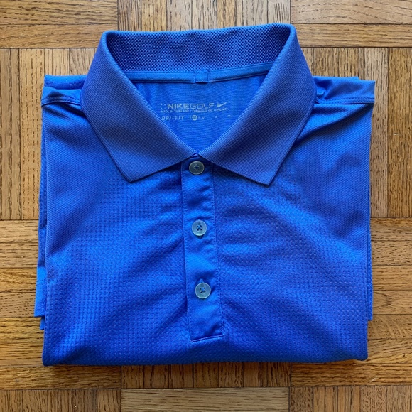 Nike Other - Men’s Nike Golf Tennis Solid Blue Dri Fit Shirt, M